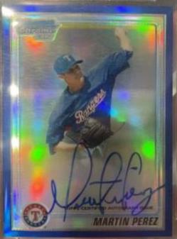 Martin Perez [Blue Refractor Autograph] #BCP119