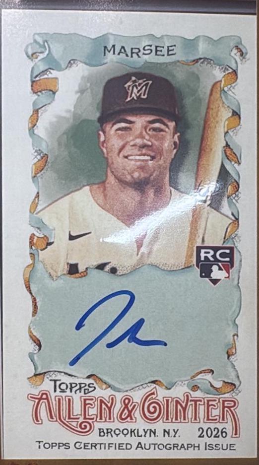 Jakob Marsee #MA-MA 2026 Topps Allen & Ginter Mini Autograph Baseball