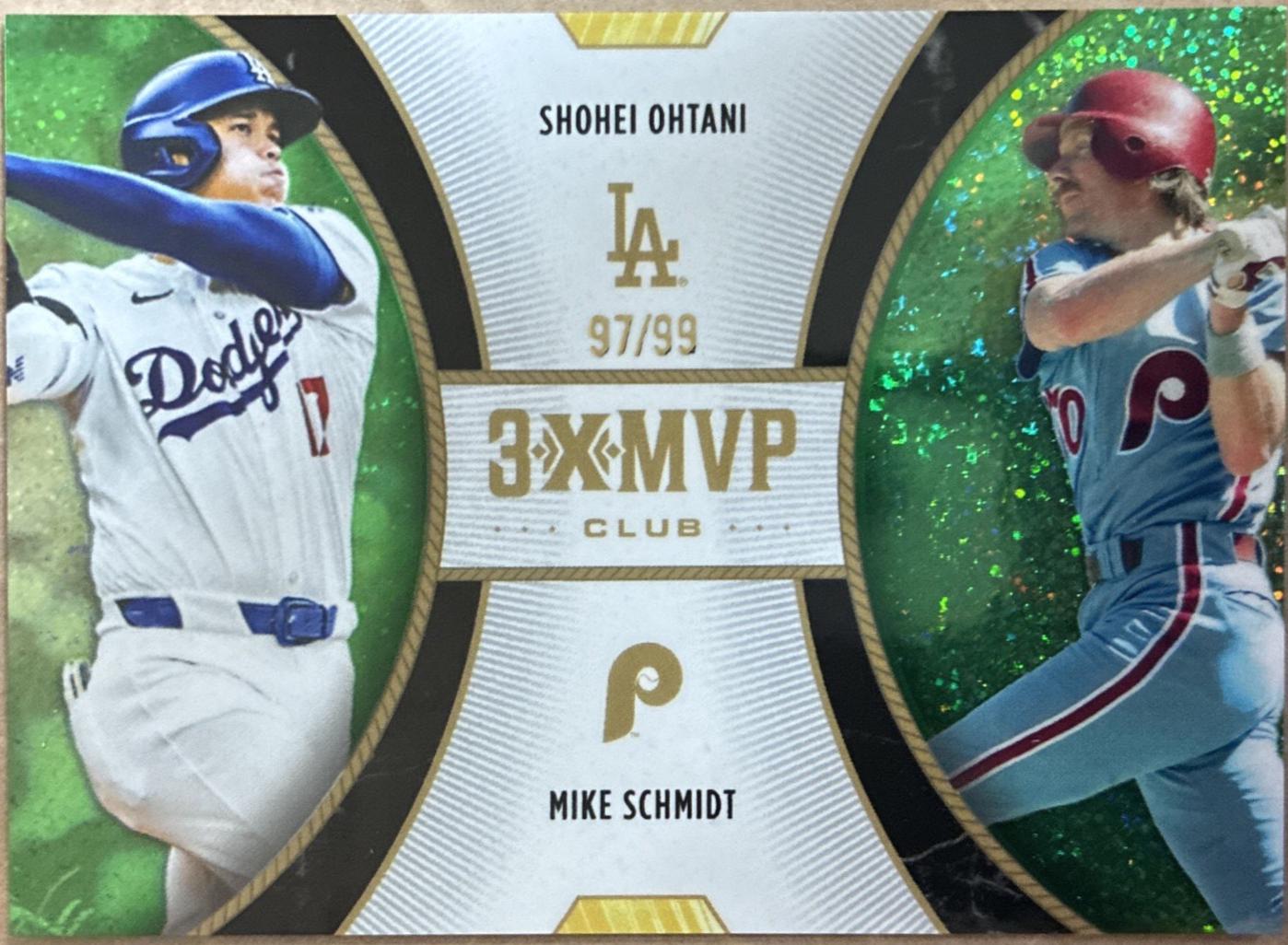 Shohei Ohtani / Mike Schmidt [Green Stardust Foil] #D5 Prices