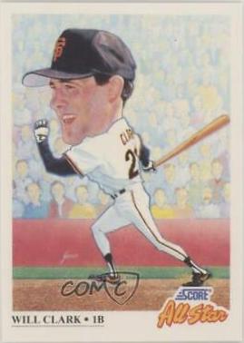 Will Clark #664 Baseball Cards 1991 Score