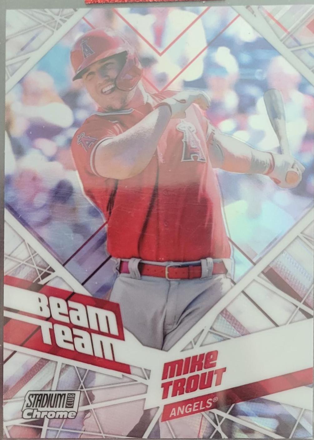 Mike Trout #BTC-2 Baseball Cards 2021 Stadium Club Beam Team