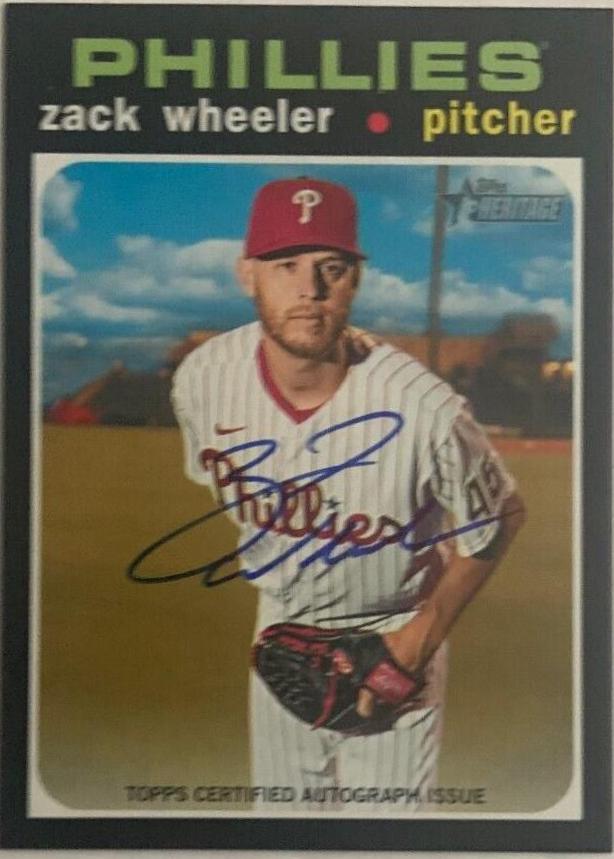 Zack Wheeler #ROA-ZW 2020 Topps Heritage Baseball Real One Autographs