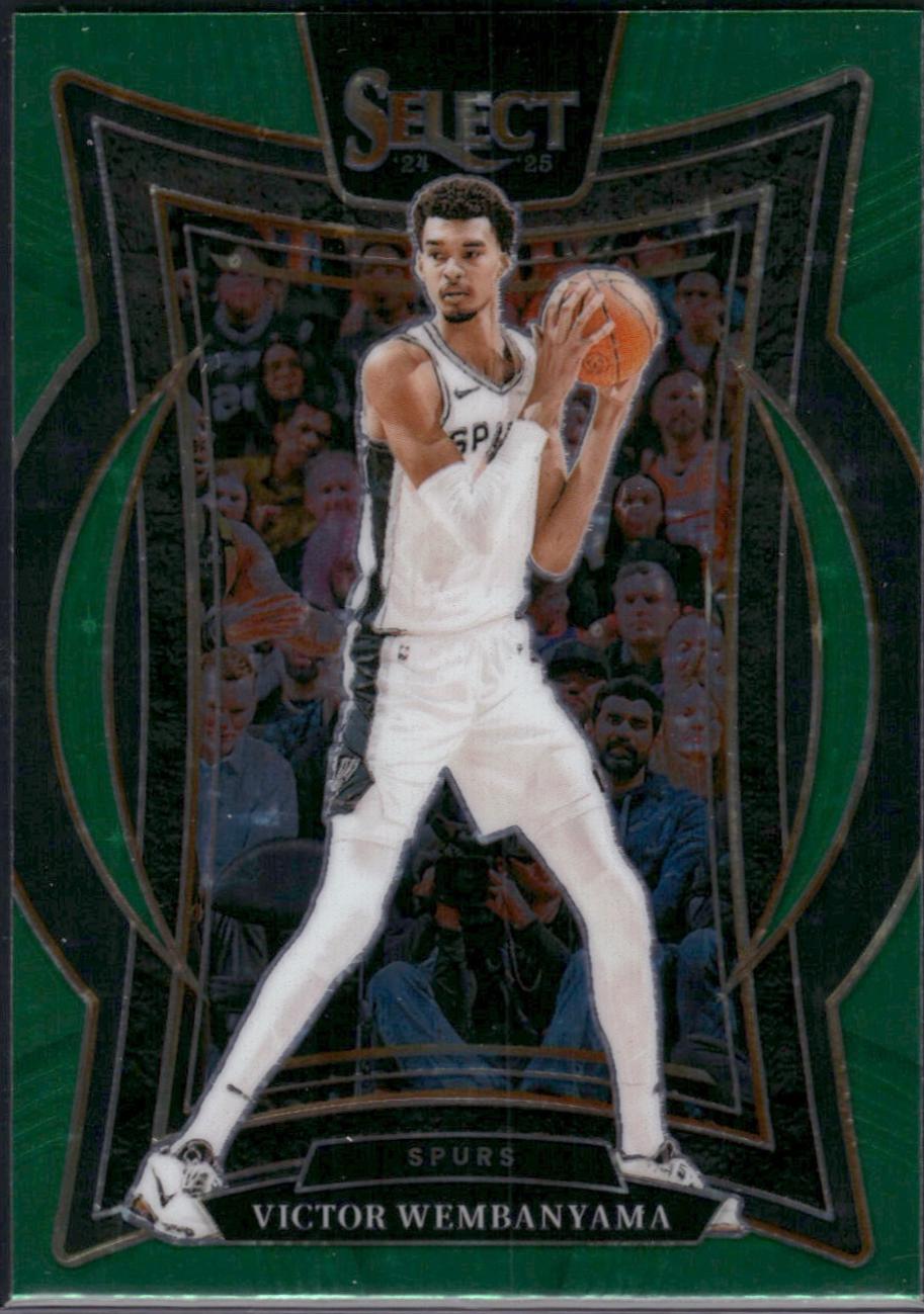 2024 Panini Select Victor Wembanyama [Green Stars Prizm] #9 card