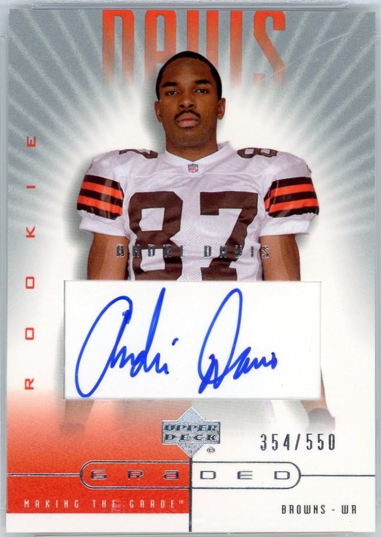 Andre Davis #169 2002 Upper Deck Graded Football