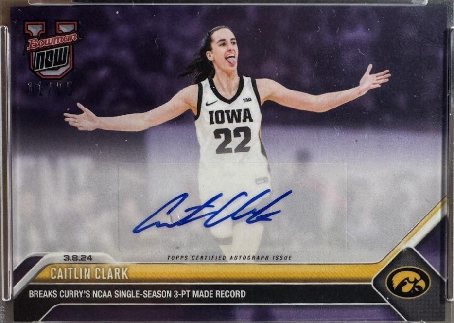 Caitlin Clark #63D 2023 Bowman U Now Basketball