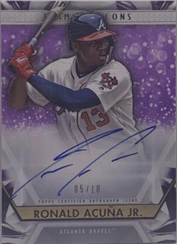 Ronald Acuna Jr #DIA-RAJ Baseball Cards 2019 Topps Diamond Icons Autographs