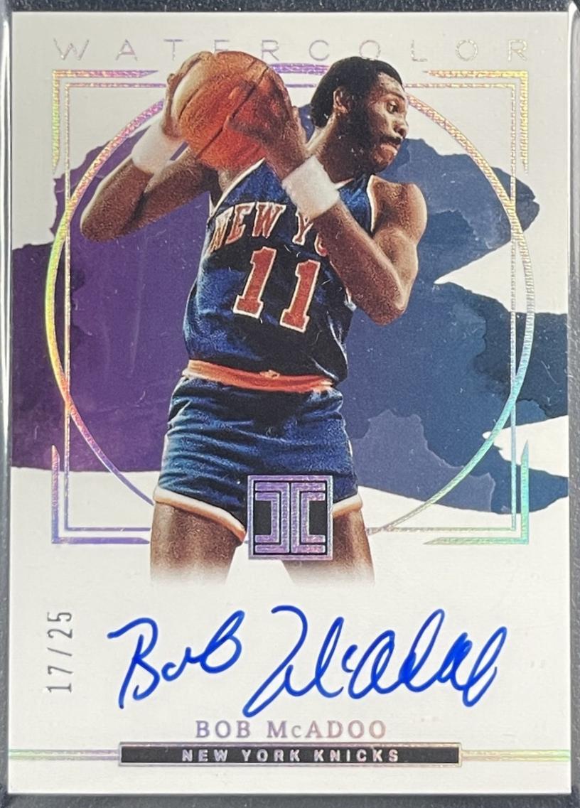 Bob McAdoo #WCS-BOB 2022 Panini Impeccable Watercolor Signature Basketball