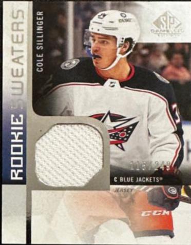 Cole Sillinger #RS-CS Hockey Cards 2021 SP Game Used Rookie Sweaters