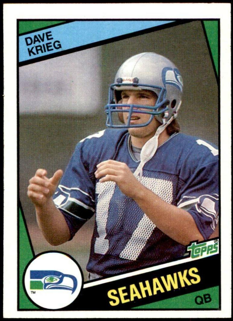 Dave Krieg #195 Football Cards 1984 Topps