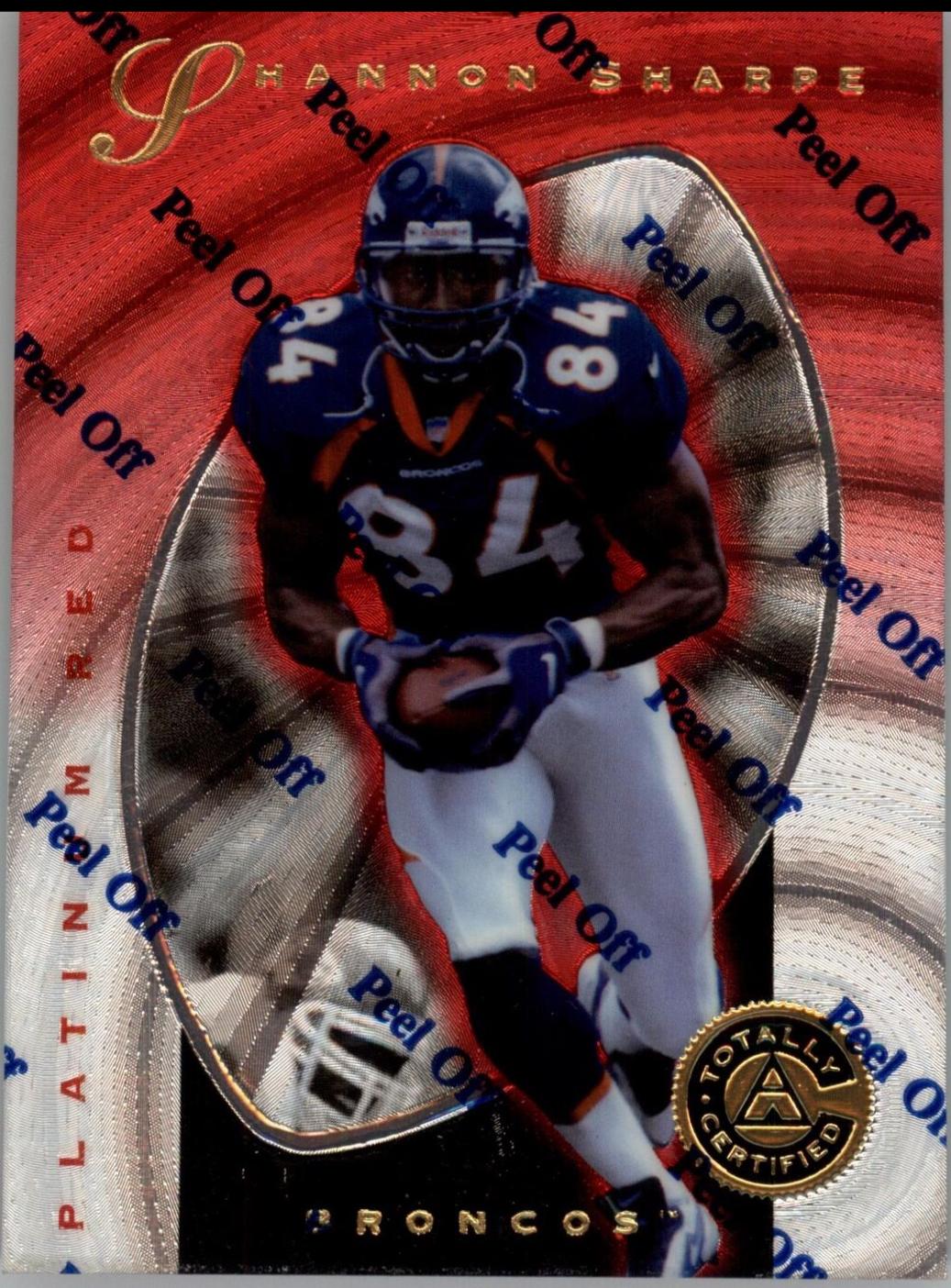 Shannon Sharpe #33 1997 Pinnacle Totally Certified Football
