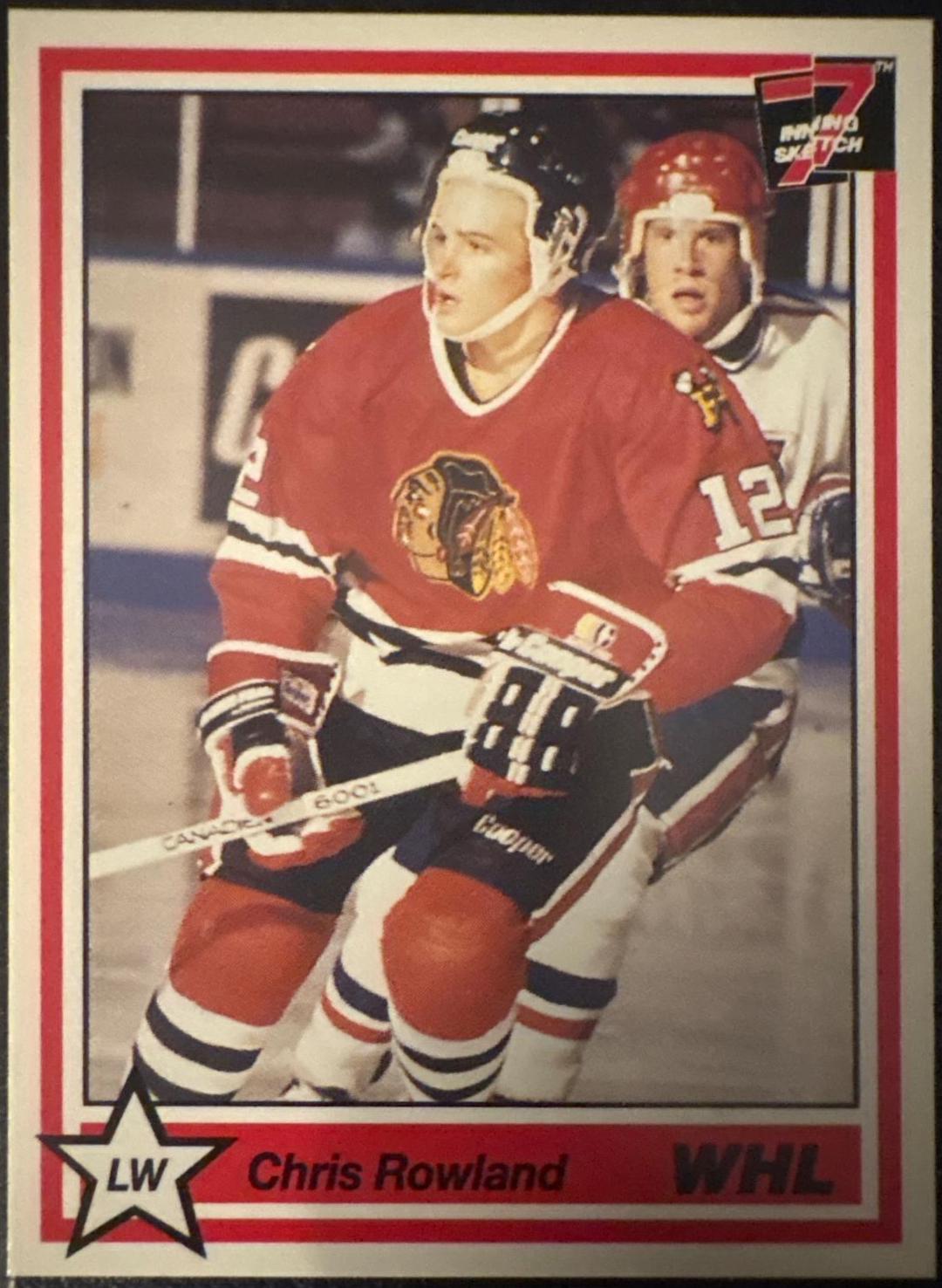 Chris Rowland #310 1990 7th Inning Sketch Whl Hockey