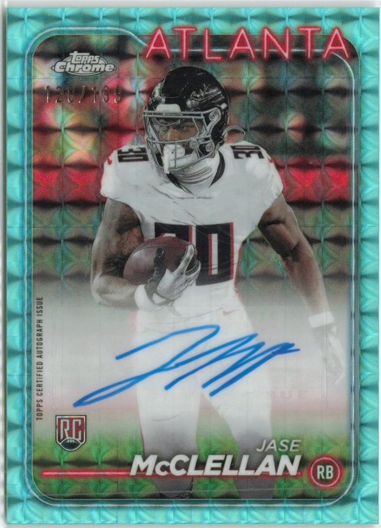 Jase McClellan #RA-JMC Football Cards 2024 Topps Chrome Rookie Autograph