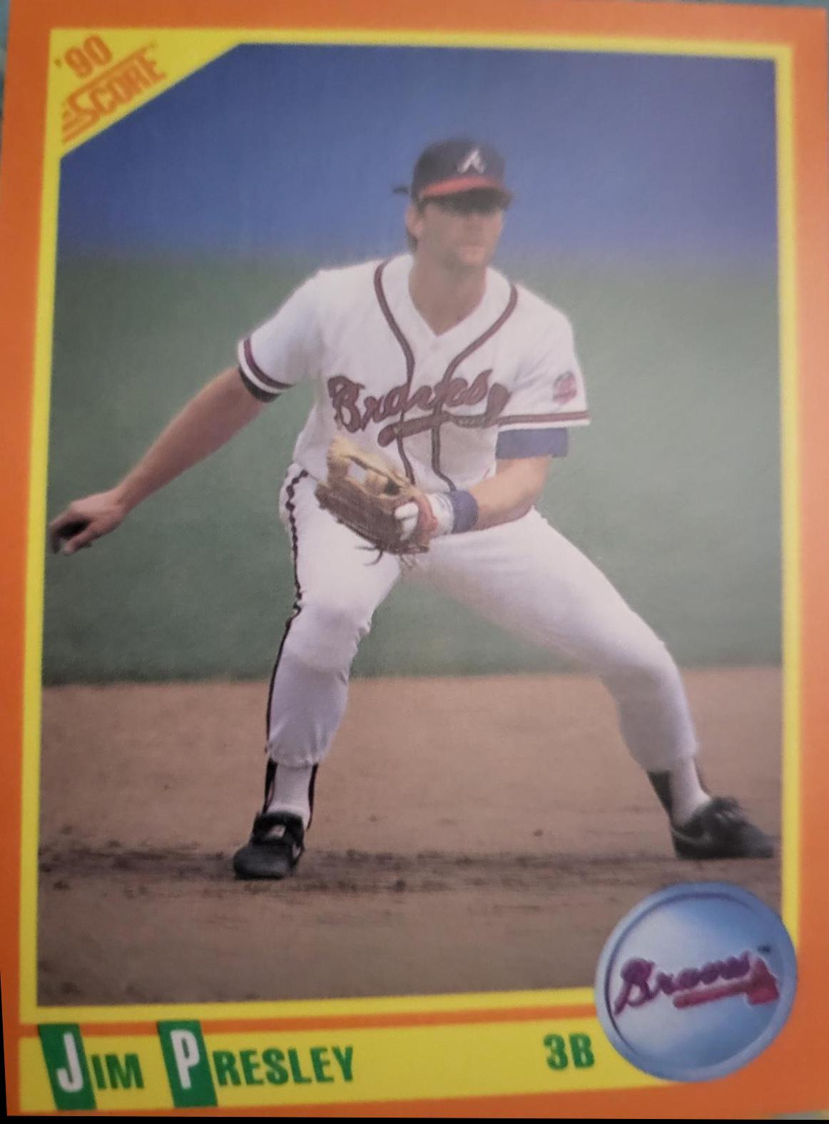 Jim Presley #36T Baseball Cards 1990 Score Traded