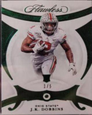 J.K. DOBBINS #47 Football Cards 2020 Panini Flawless Collegiate