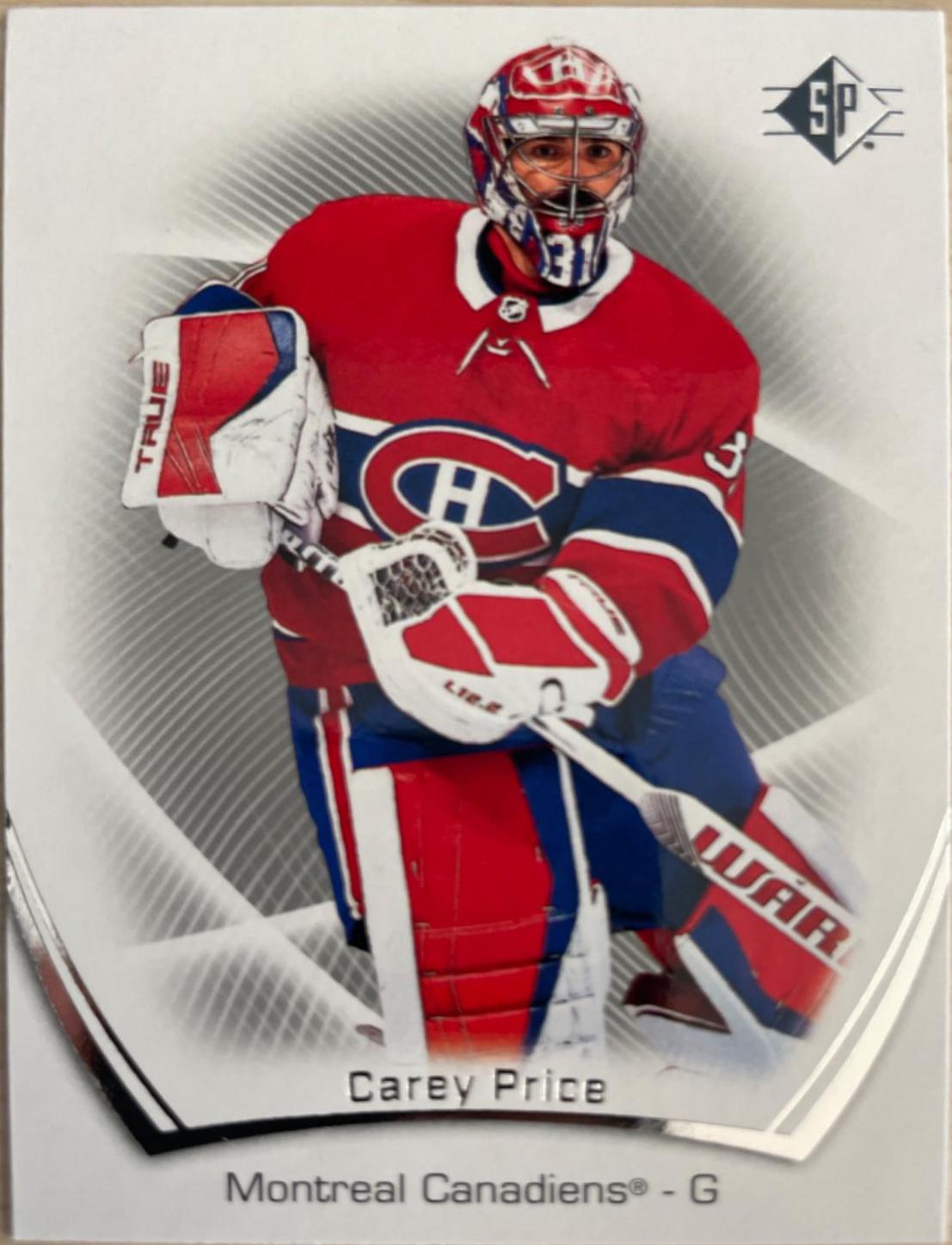 Carey Price #4 Hockey Cards 2021 SP