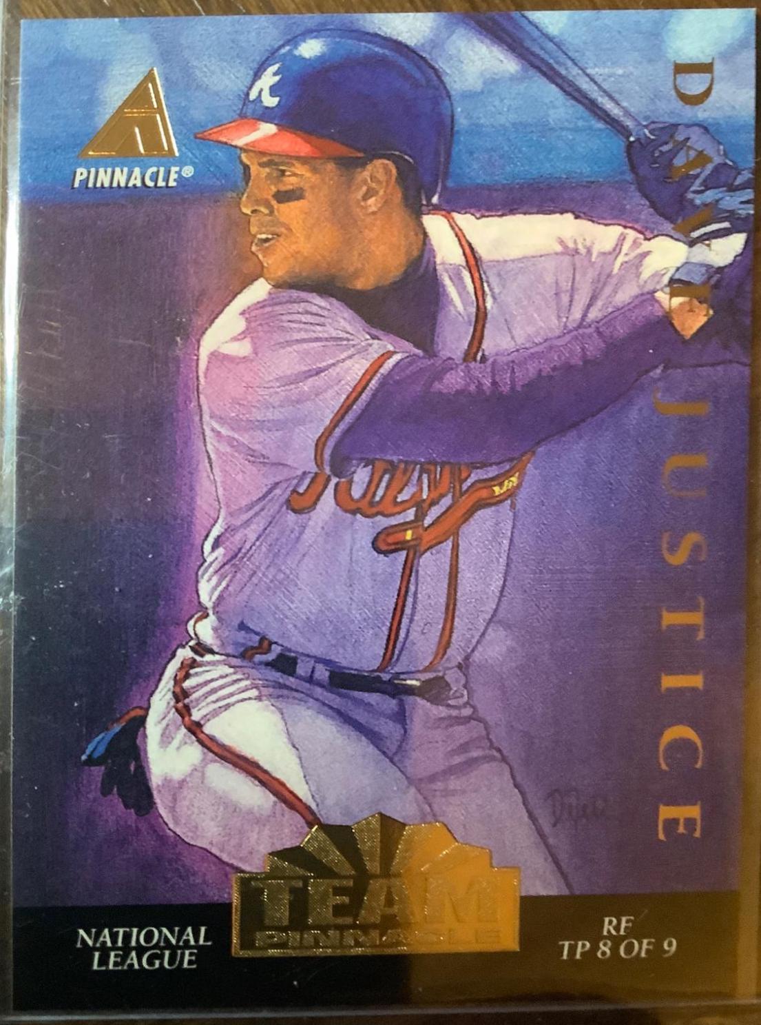 David Justice #8 Baseball Cards 1994 Pinnacle Team Pinnacle