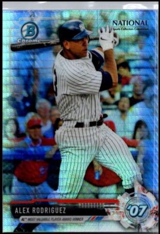 Alex Rodriguez #BNR-ARO Baseball Cards 2017 Bowman Chrome National Convention