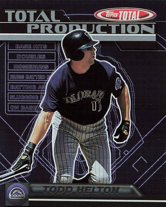 Todd Helton #TP7 Baseball Cards 2003 Topps Total Production