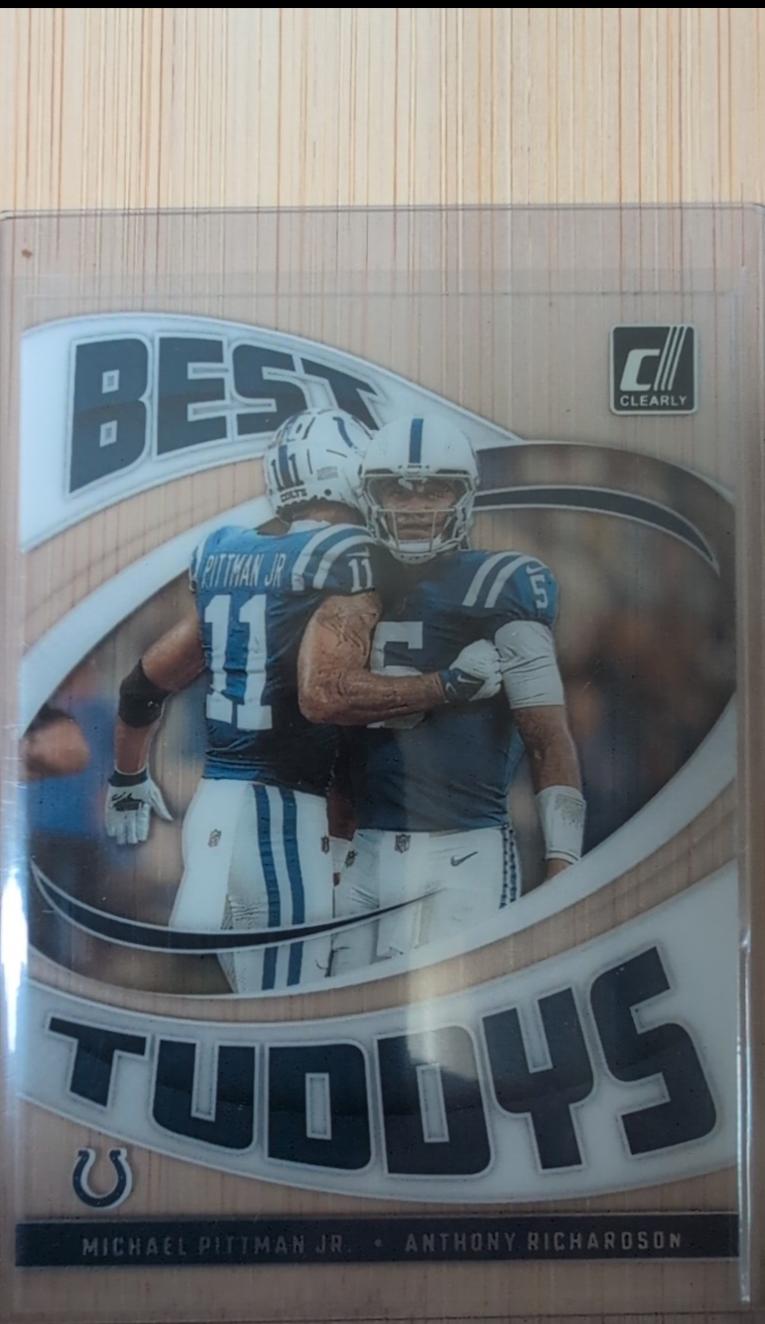Michael Pittman Jr. / Anthony Richardson #8 Football Cards 2024 Clearly Donruss Best Tuddys
