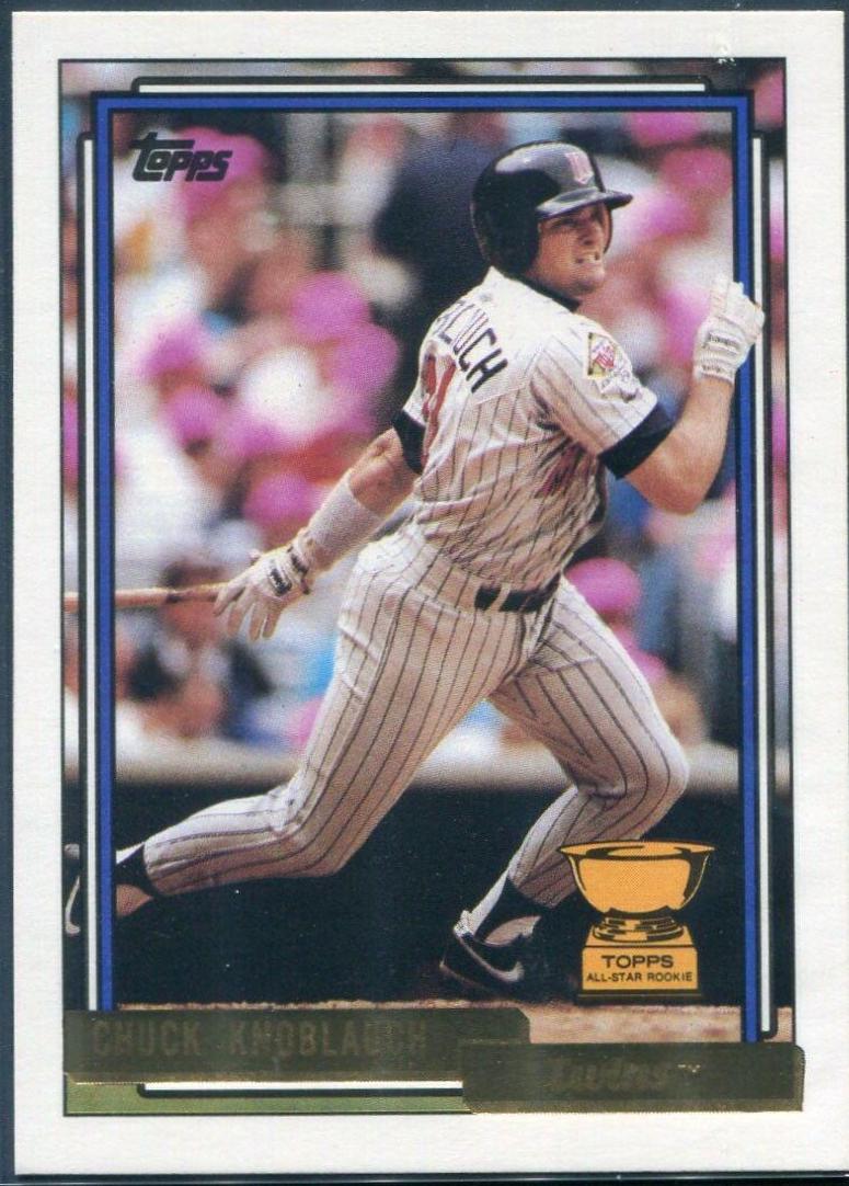 Chuck Knoblauch #23 Baseball Cards 1992 Topps Gold