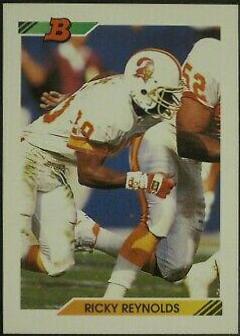 Ricky Reynolds #38 Football Cards 1992 Bowman