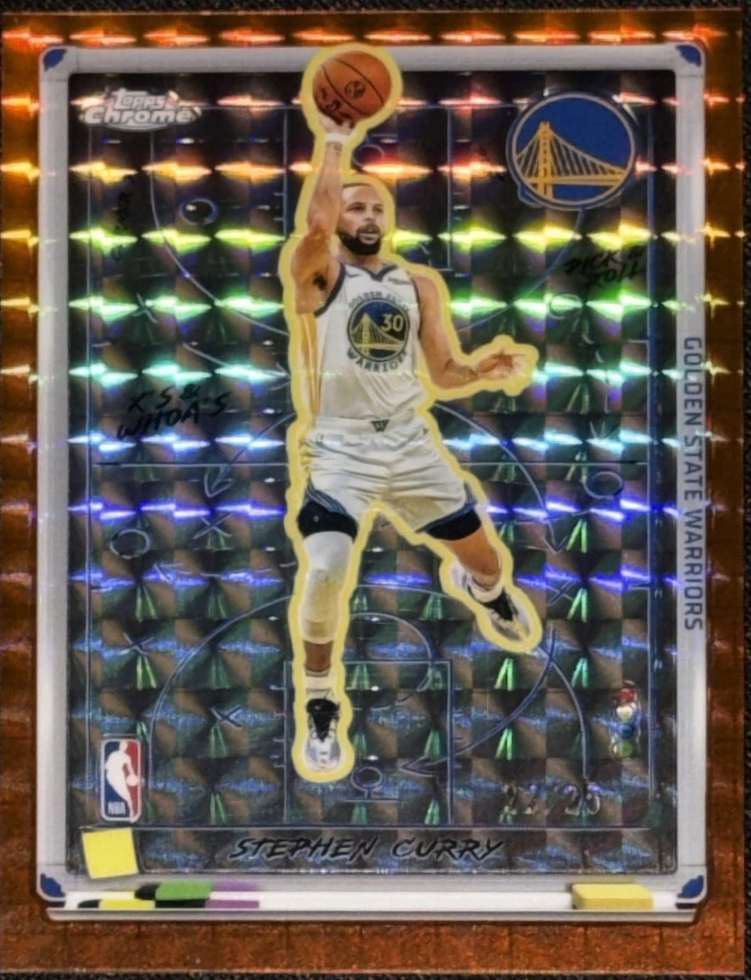 Stephen Curry [Refractor Orange Geometric] #XW-5
