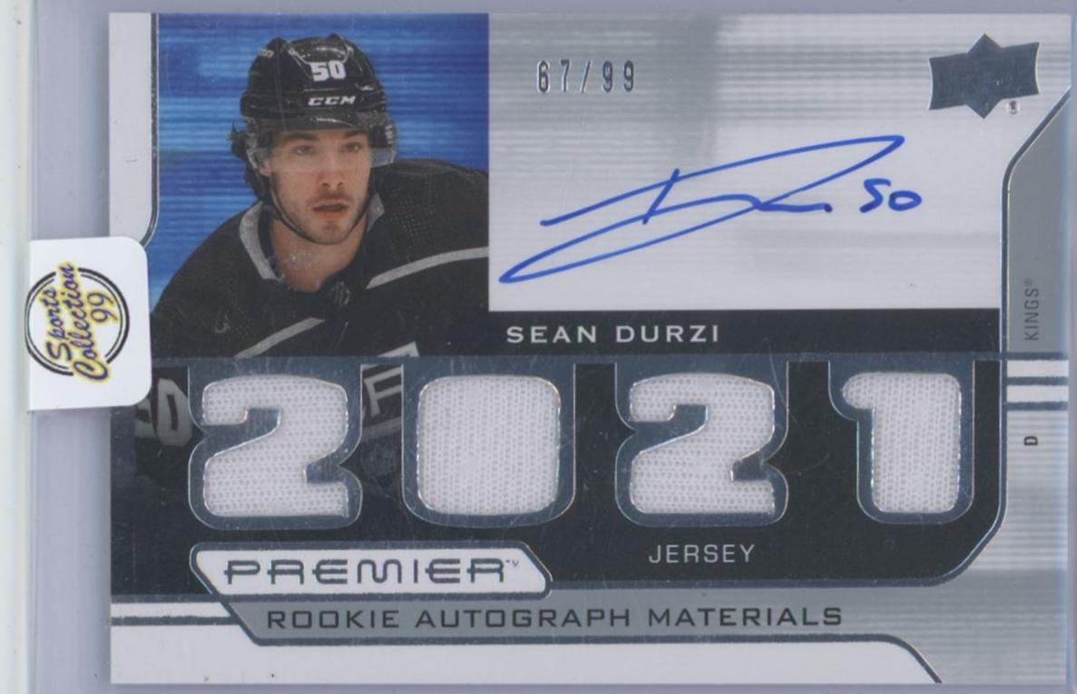 Sean Durzi #PRA-SD 2021 Upper Deck Premier Rookie Auto Jersey Hockey