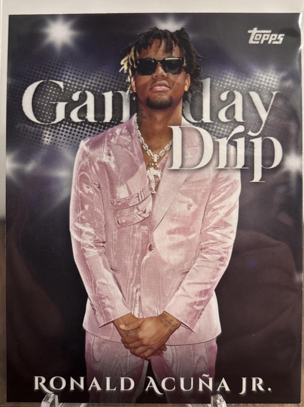 Ronald Acuna Jr. #GD-9 Baseball Cards 2025 Topps Celebration Mega Box Gameday Drip