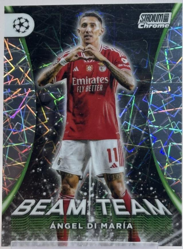 Angel Di Maria #BT-ADM Soccer Cards 2023 Topps Stadium Club Chrome UEFA Beam Team