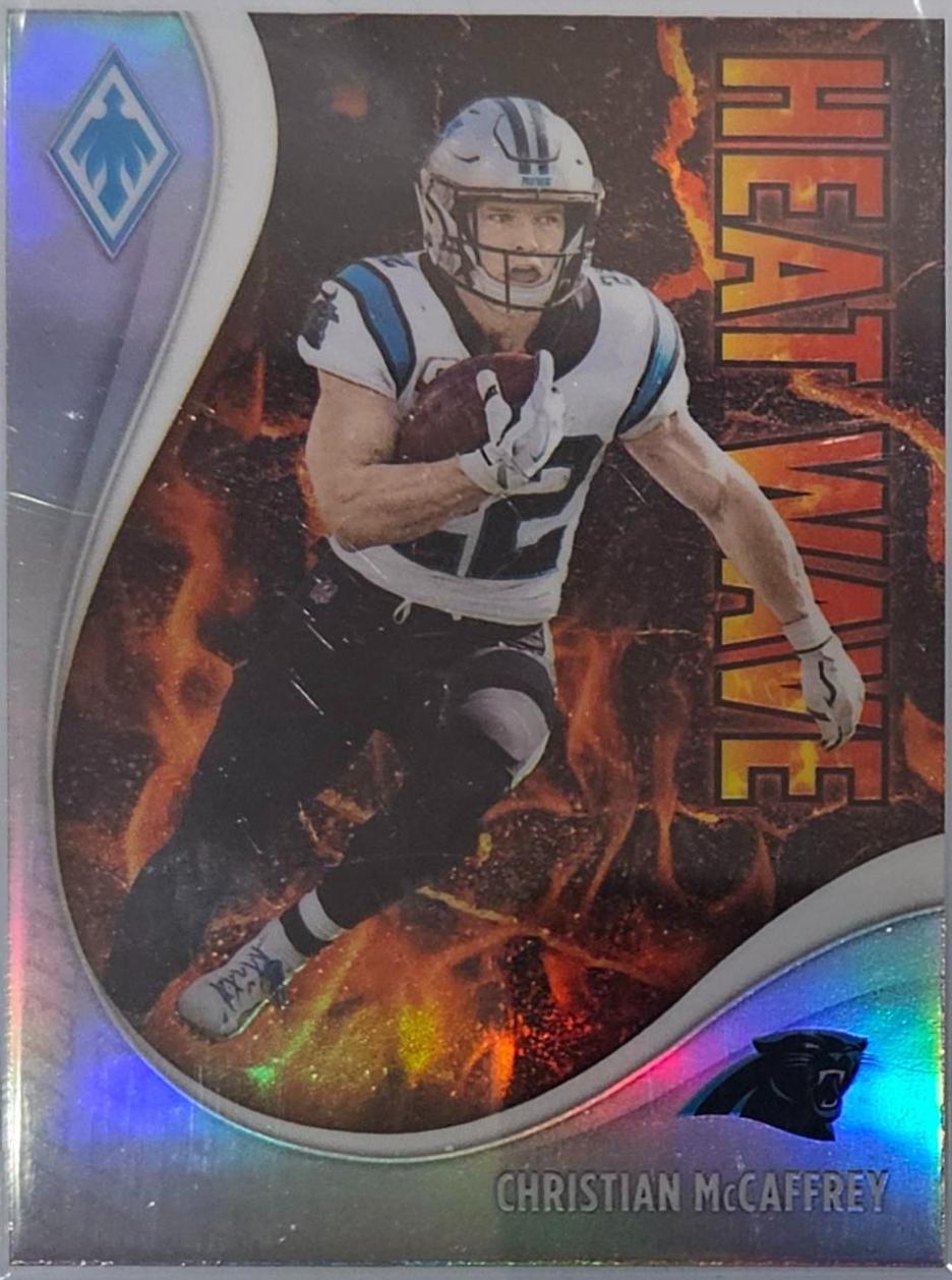 Christian McCaffrey #8 Football Cards 2021 Panini Phoenix Heat Wave