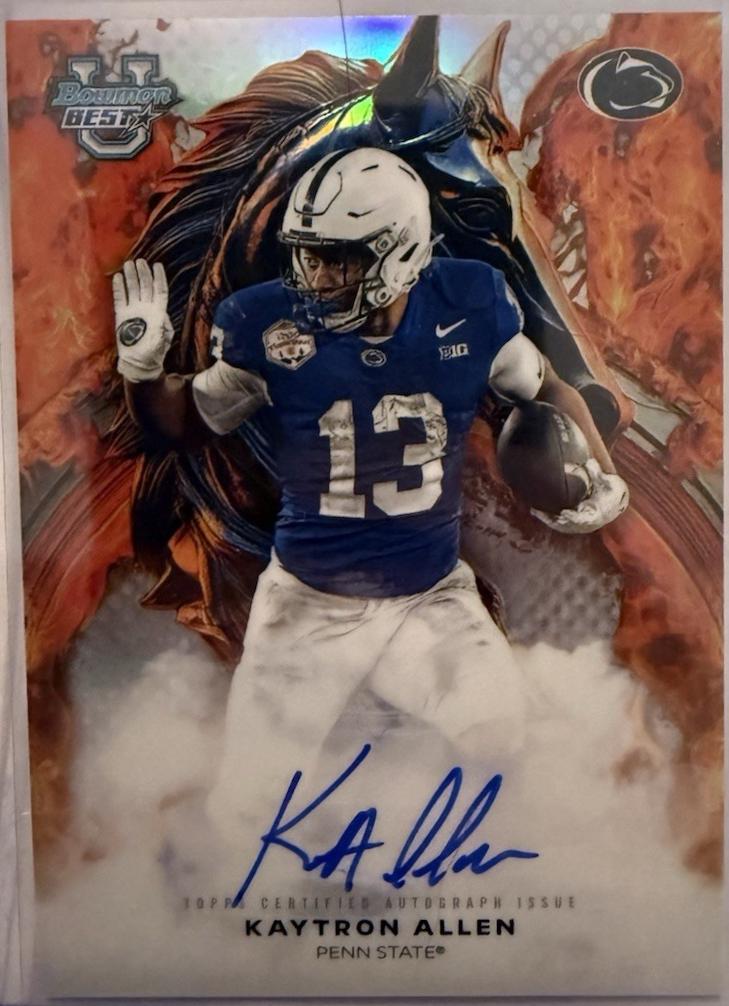 Kaytron Allen #WA-KA 2025 Bowman Best University Workhorse Autograph Football