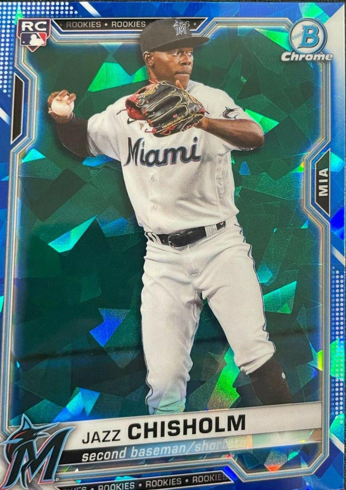 Jazz Chisholm #57 Baseball Cards 2021 Bowman Chrome Sapphire