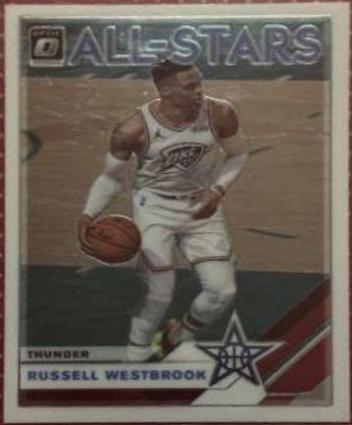 Russell Westbrook #8 Basketball Cards 2019 Panini Donruss Optic All-Stars