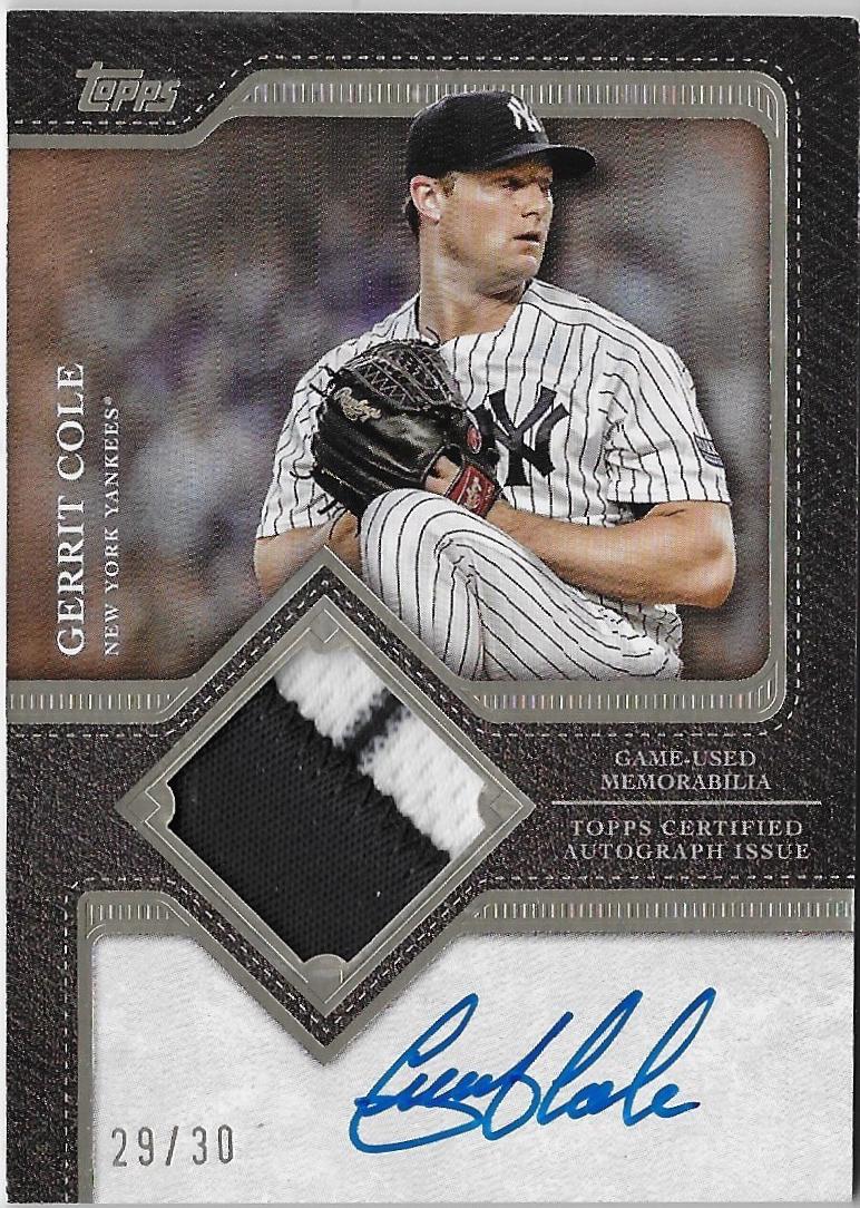 Gerrit Cole #TFAP-GC 2025 Topps Update Flagship Autograph Patch Baseball