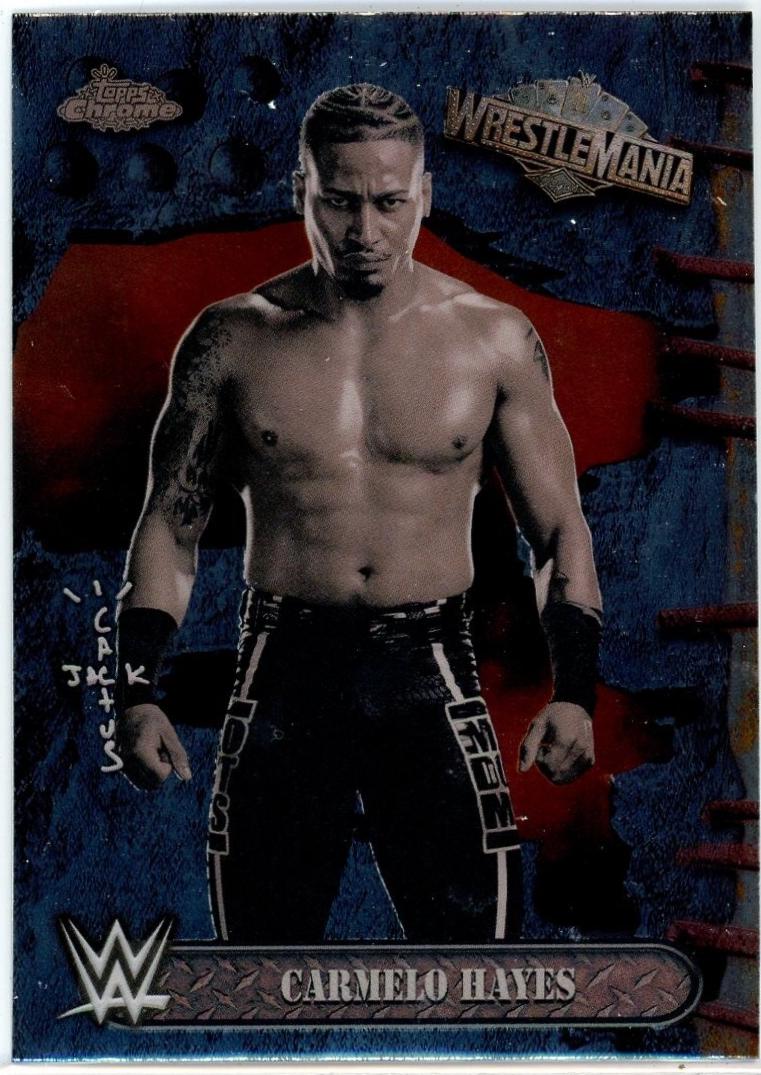 Carmelo Hayes #74 Wrestling Cards 2025 Topps Chrome WWE Cactus Jack