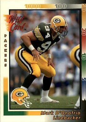 Mark D'Onofrio #344 Football Cards 1992 Wild Card