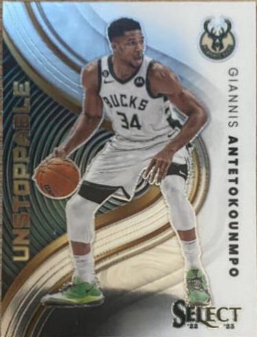 Giannis Antetokounmpo #6 Basketball Cards 2022 Panini Select Unstoppable