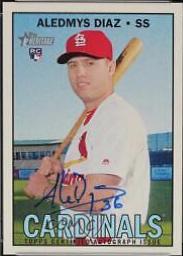 Aledmys Diaz #ROA-AD Baseball Cards 2016 Topps Heritage Real One Autographs
