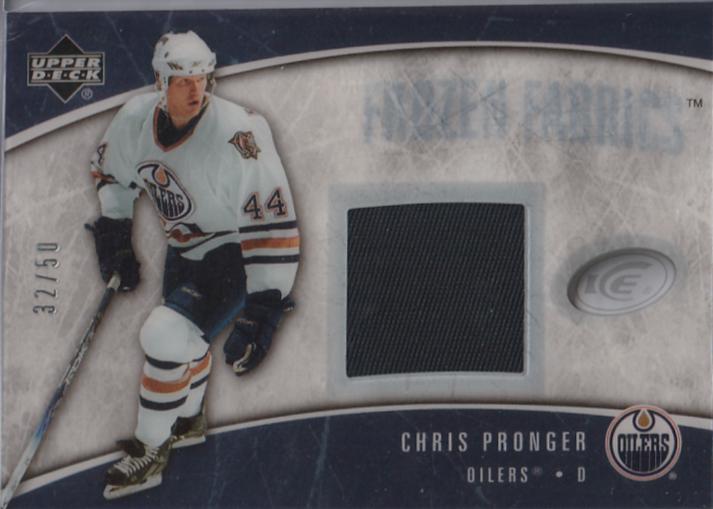 Chris Pronger #FFP-CP Hockey Cards 2005 Upper Deck Ice Frozen Fabrics Patch