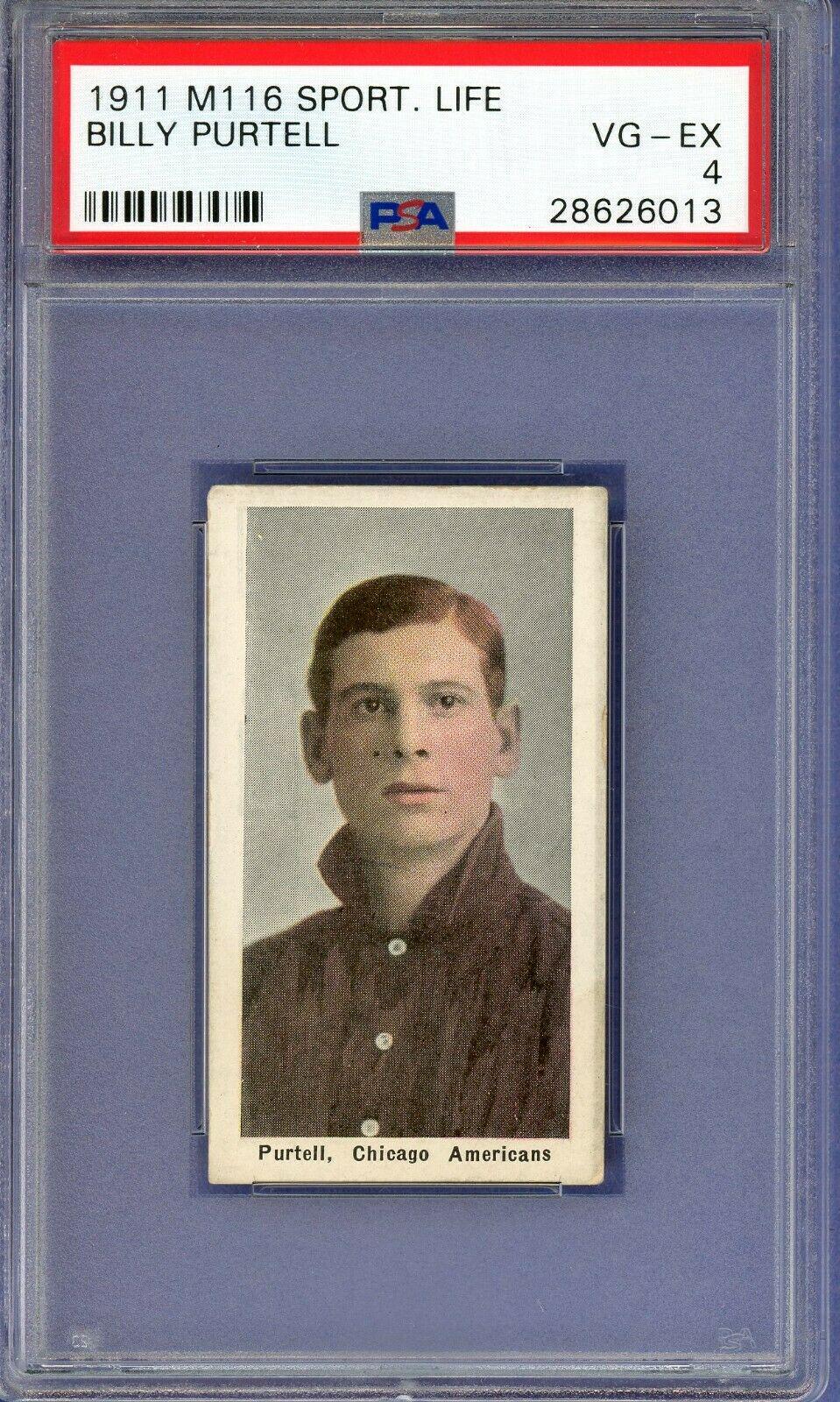 Billy Purtell Baseball Cards 1911 M116 Sporting Life