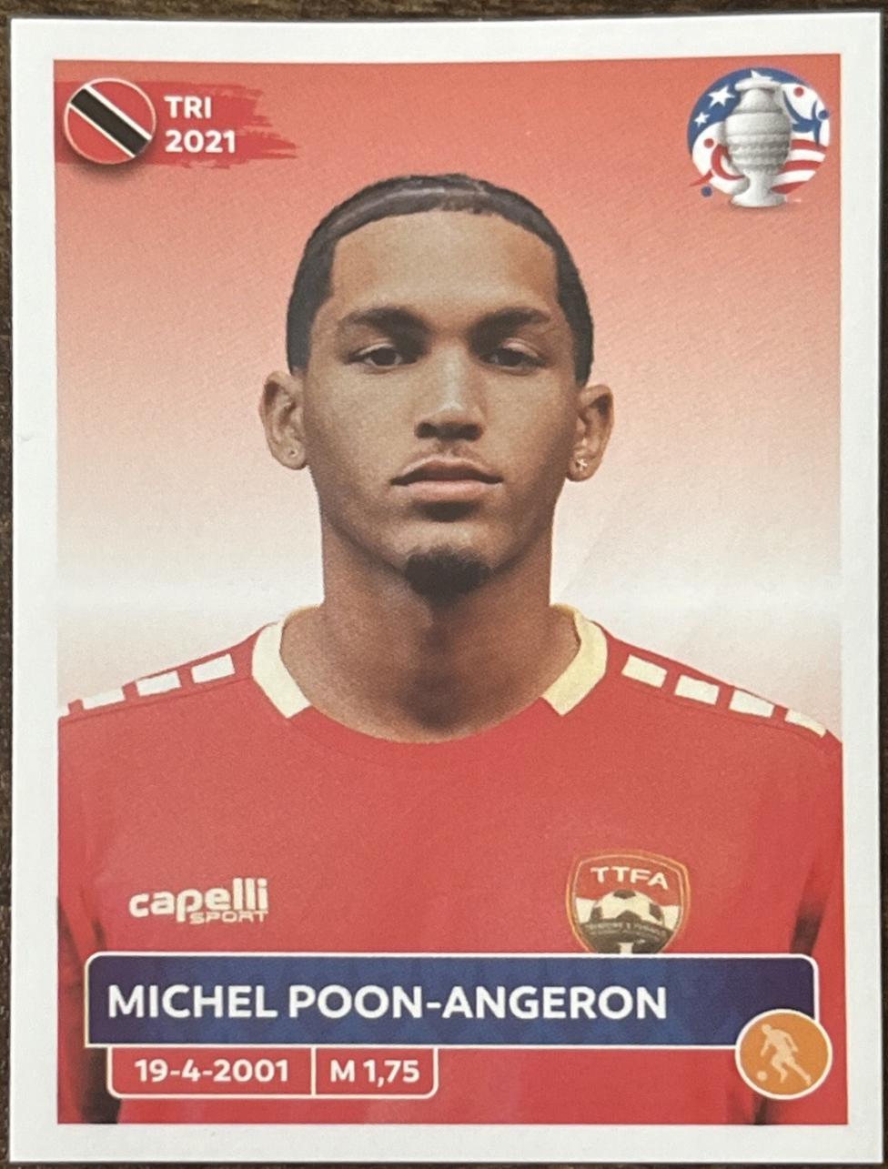 Michel Poon-Angeron #TRI14 Soccer Cards 2024 Panini Copa America Sticker