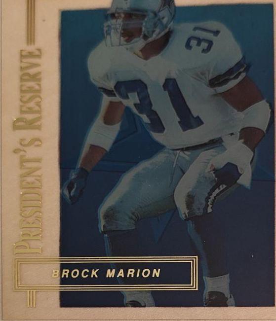 Brock Marion #247 Football Cards 1996 Collector's Edge President's Reserve
