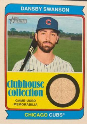 Dansby Swanson #CCR-DS Baseball Cards 2023 Topps Heritage Clubhouse Collection Relics High Number