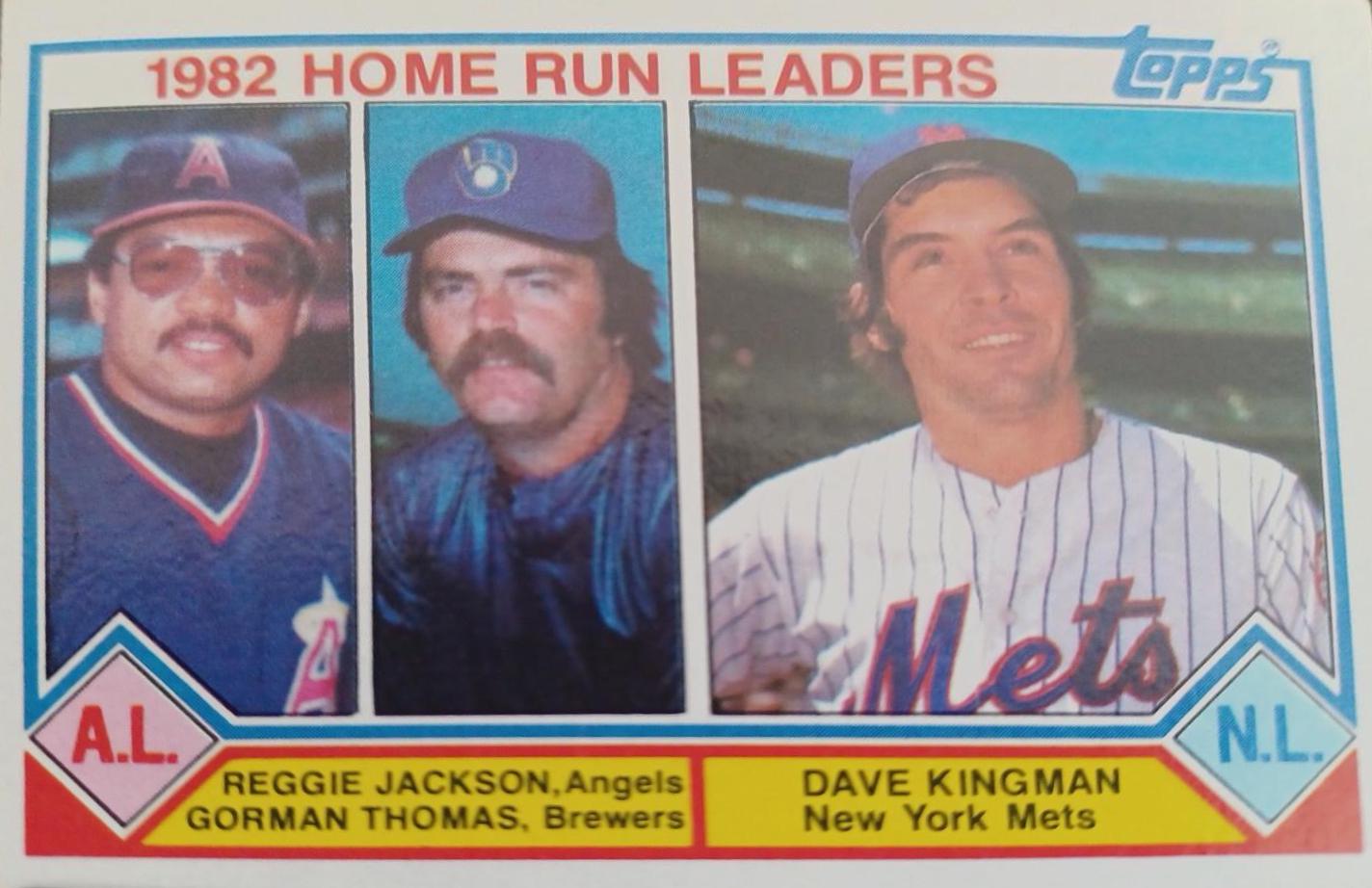 1982 Home Run Leaders[Jackson,Thomas,Kingman #702 Baseball Cards 1983 Topps
