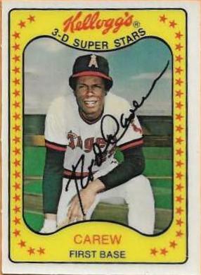 Rod Carew #26 Baseball Cards 1981 Kellogg's