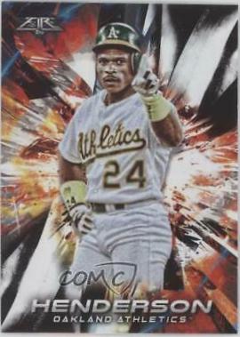 Rickey Henderson #37 Baseball Cards 2018 Topps Fire
