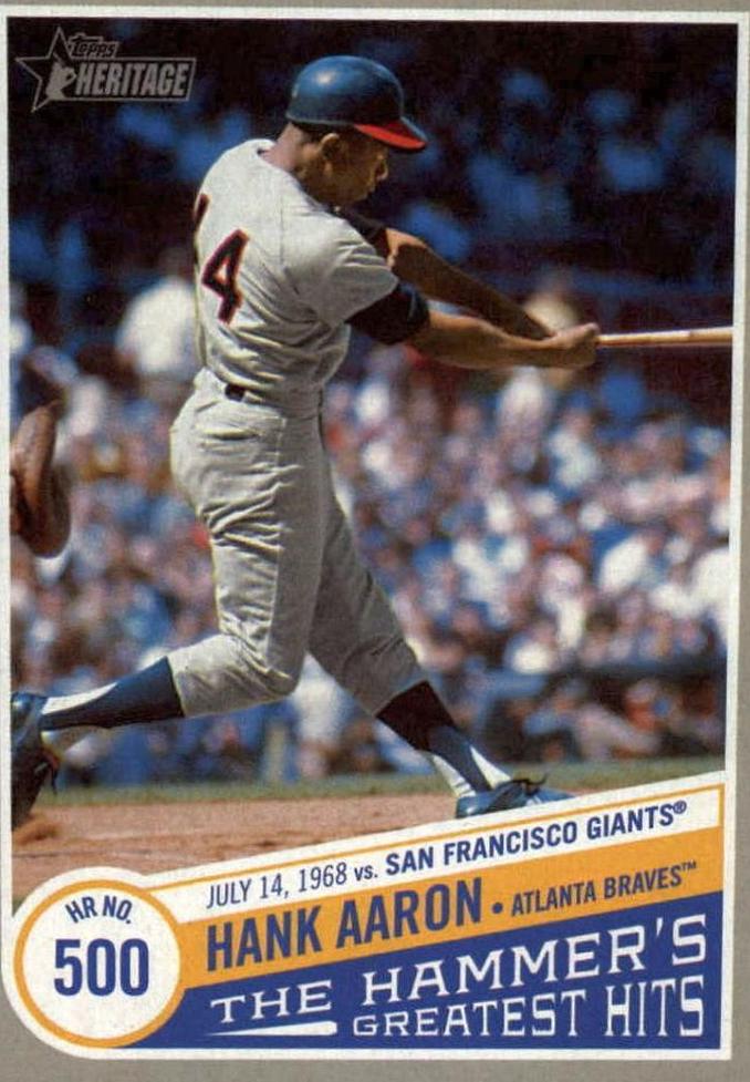 Hank Aaron #THGH-8 Baseball Cards 2019 Topps Heritage the Hammer's Greatest Hits