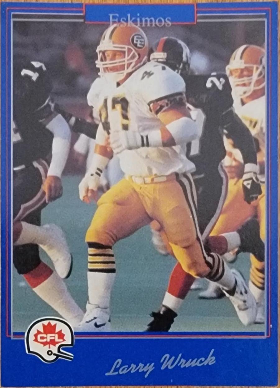 Larry Wruck #2 1991 Jogo Cfl Football