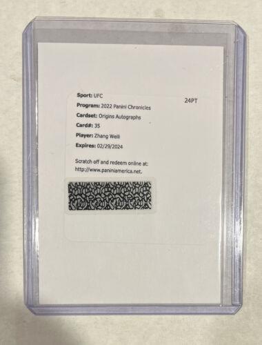 Zhang Weili #OA-ZWL Ufc Cards 2022 Panini Chronicles UFC Origins Autographs