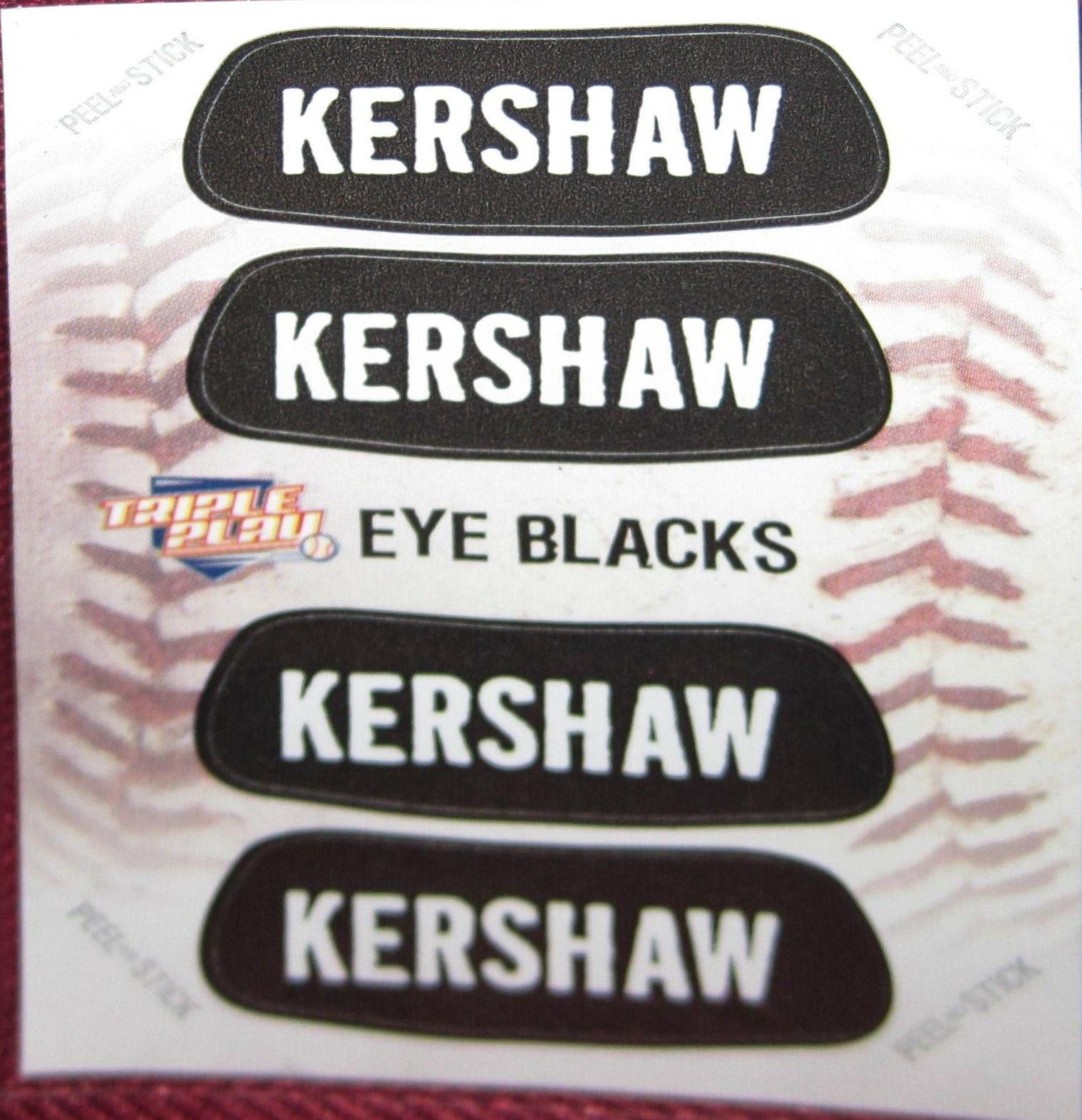 Clayton Kershaw #10 Baseball Cards 2013 Panini Triple Play Eye Blacks